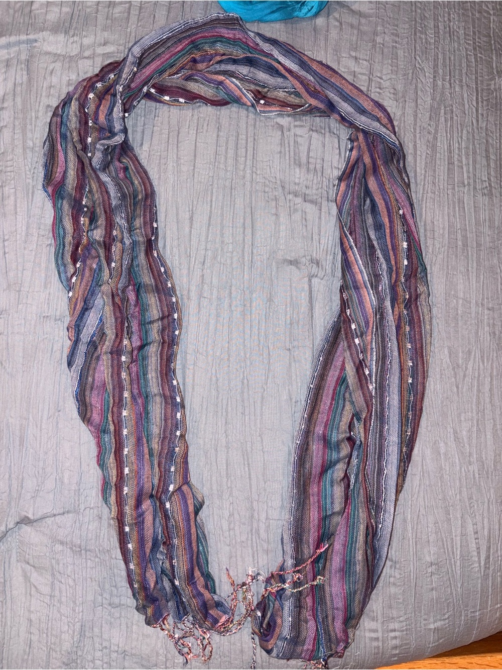 Striped Multi-Color Lightweight Women’s Scarf